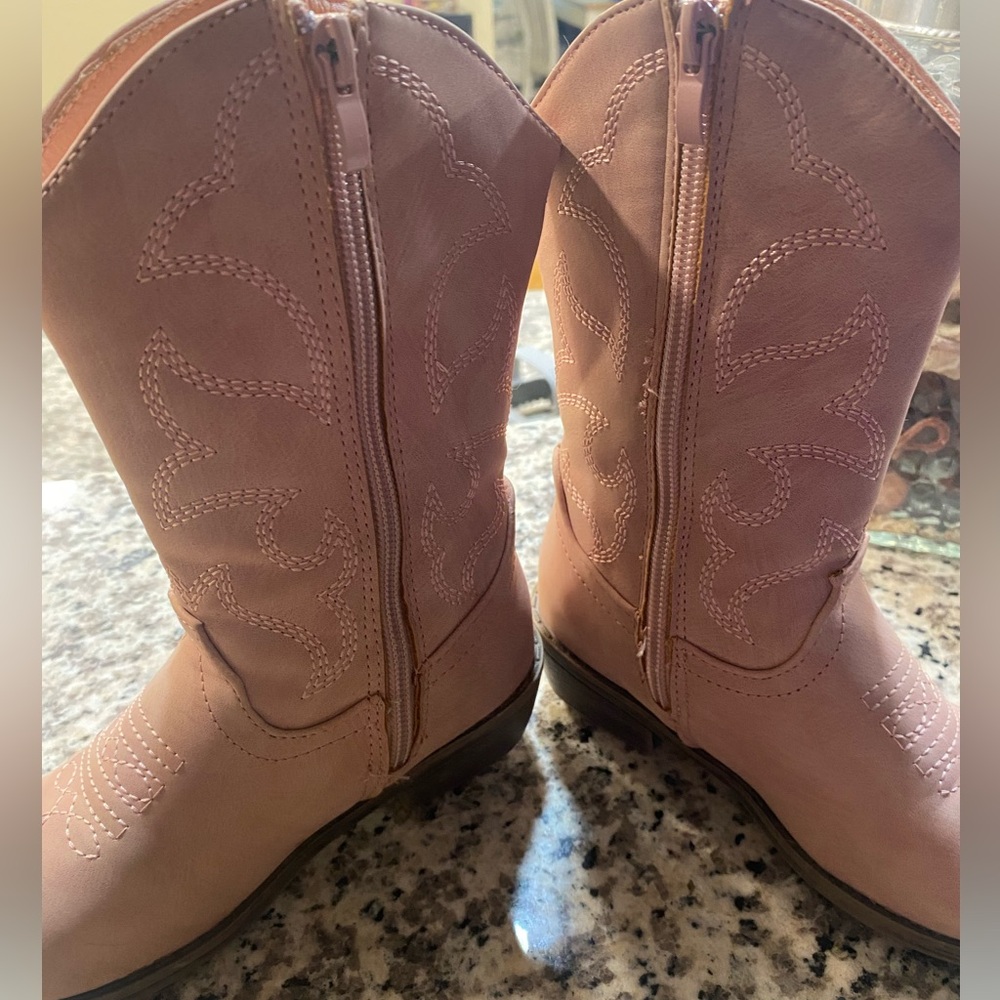 Pink Lily Embroidered Ankle Boots